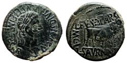 Ancient Coins - TIBERIUS AE As. VF+. Bull.
