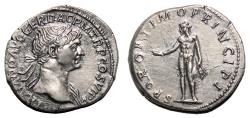 Ancient Coins - TRAJAN AR Denarius. EF/EF+. Bonus Eventus.