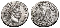Ancient Coins - CARACALLA AR Tetradrachm. EF+/EF. Antioch mint. Eagle.