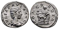 Ancient Coins - JULIA PAULA AR Denarius. EF-. Concordia.