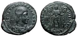 Ancient Coins - CONSTANTIUS GALLUS (as Caesar) AE2 (Maiorina). VF+/EF-. Siscia. CONCORDIA MILITVM.