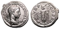 Ancient Coins - SEVERUS ALEXANDER AR Denarius. EF. Jupiter.