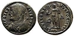 Ancient Coins - LICINIUS I AE Follis (reduced). EF. Cyzicus mint. IOVI CONSERVATORI AVGG