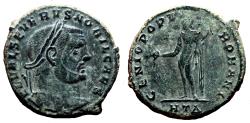 Ancient Coins - SEVERUS II AE Follis. EF/EF-. Heraclea mint. Genio.