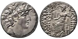 Ancient Coins - AULUS GABINIUS with titles of Philippos Philadelphos AR Tetradrachm. EF. 57-55 BC.