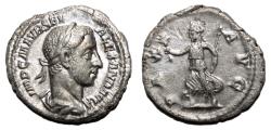 Ancient Coins - SEVERUS ALEXANDER AR Denarius. EF. The peace.