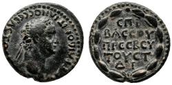 Ancient Coins - CAESAREA (Cappadocia) AE20. Domitian. VF+. Wreath.