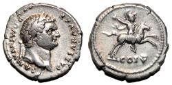 Ancient Coins - DOMITIAN AR Denarius. EF/EF-. Horseman.