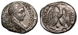 Ancient Coins - ELAGABALUS AR Tetradrachm. VF+. Antioch mint.