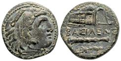 Ancient Coins - ALEXANDER the Great AE19. EF-. Club and bow in bowcase.