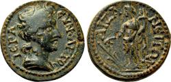 Ancient Coins - AEZANIS (Phrygia) AE28. EF-. Bust of Senate - Tyche.