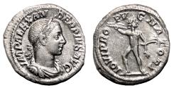 Ancient Coins - SEVERUS ALEXANDER AR Denarius. EF. Jupiter.