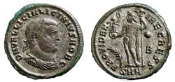 Ancient Coins - LICINIUS II AE Follis. EF-. Nicomedia mint. Jupiter.