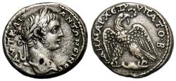 Ancient Coins - CARACALLA AR Tetradrachm. Antioch mint. EF-. Thigh of animal.