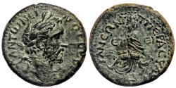 Ancient Coins - TYANA (Cappadocia) AE25. Antoninus Pius. EF. Tyche. Year 19.