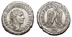 Ancient Coins - PHILIP I the Arab AR Tetradrachm. Antioch mint. EF. Radiated bust.