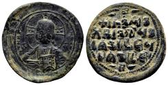 Ancient Coins - Anonymous Byzantine Follis. Basil II & Constantine VIII. AD 976-1028. EF-/VF+. Constantinople.