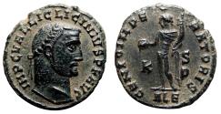 Ancient Coins - LICINIUS I AE Follis. EF. Alexandria mint. Genio. Uncommon issue.
