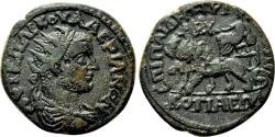 Ancient Coins - COTIAEUM (Phrygia) AE23. Valerian I. VF+. Kybele - Biga of Lions.