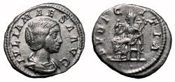 Ancient Coins - JULIA MAESAR AR Denarius. EF-. Pudicitia.