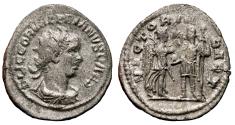 Ancient Coins - VALERIAN II AR Antoninianus. VF+. Antioch mint. VICTORIA PART.