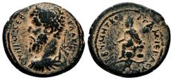 Ancient Coins - SAMOSATA (Commagene) AE23. Lucius Verus. VF+. AD 164/5. Tyche.