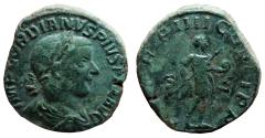 Ancient Coins - GORDIAN III AE Sestertius. VF+. The emperor.
