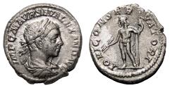Ancient Coins - SEVERUS ALEXANDER AR Denarius. EF/EF-. Jupiter.
