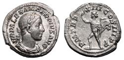 Ancient Coins - SEVERUS ALEXANDER AR Denarius. EF. The sun.