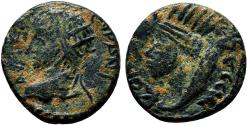 Ancient Coins - EDESSA (Mesopotamia) AE17. Elagabalus. VF+. Tyche.