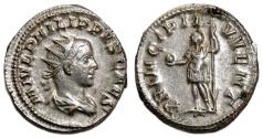 Ancient Coins - PHILIP II AR Antoninianus. EF/EF-. PRINCIPI IVVENT.