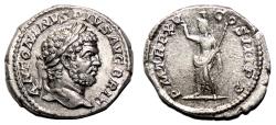 Ancient Coins - CARACALLA AR Denarius. EF+/EF. Serapis.