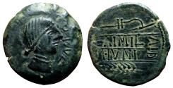 Ancient Coins - ROMAN-CELTIC AE As. VF+/EF. Late 2nd century BC. Goddess.