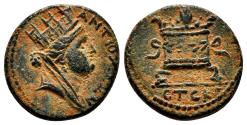Ancient Coins - ANTIOCH (Syria) AE19. aEF. Time of Vespasian. Altar.