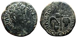 Ancient Coins - AUGUSTUS AE As. EF-. C. Varus Rufus and Sex. Julius Pollio, duoviri.