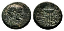 Ancient Coins - HIERAPOLIS (Phrygia) AE18. Augustus. VF+. Mag. Papias Apellidos.