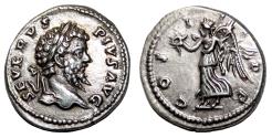 Ancient Coins - SEPTIMIUS SEVERUS AR Denarius. EF. Laodicea mint. The victory.