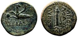 Ancient Coins - TRAPEZOPOLIS (Caria) AE14. Augustus time. EF-. Capricorn.
