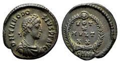 Ancient Coins - THEODOSIUS I AE3 (Centenonial). EF/EF+. Heraclea mint.