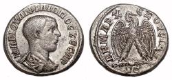 Ancient Coins - PHILIP II AR Tetradrachm. EF. Naked bust. Eagle.