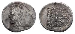 Ancient Coins - PARTHIA. MITHRADATES III AR Drachma. EF-. Rhagae mint.