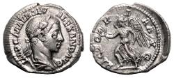 Ancient Coins - SEVERUS ALEXANDER AR Denarius. EF+. LUSTER. The victory.