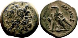 Ancient Coins - Ptolemaic Kingdom. PTOLEMY VI AE26 (Obol). EF-/VF+. Cyprus mint. Seleukid Anchor.