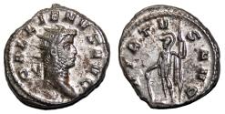 Ancient Coins - GALLIENUS Bi Antoninianus. EF. FULLY SILVERED. Mediolanum mint. Virtus.