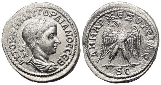 Ancient Coins - GORDIAN III AR Tetradrachm. EF. LUSTER. Antioch mint. Eagle.