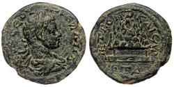 Ancient Coins - CAESAREA (Cappadocia) AE26. Severus Alexander. VF+/EF-. Mount Argaeus.