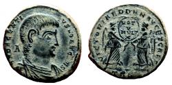 Ancient Coins - DECENTIUS AE2 (Maiorina). EF. Treveri mint. Two Victories. SCARCE!