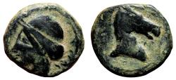 Ancient Coins - Carthaginian AE Unit. VF+. Circa 237-209 BC. Horse.