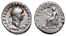 Ancient Coins - VESPASIAN AR Denarius. VF+/EF-. The peace.