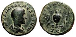 Ancient Coins - MAXIMUS AE Sestertius. VF+/VF. Pietas.